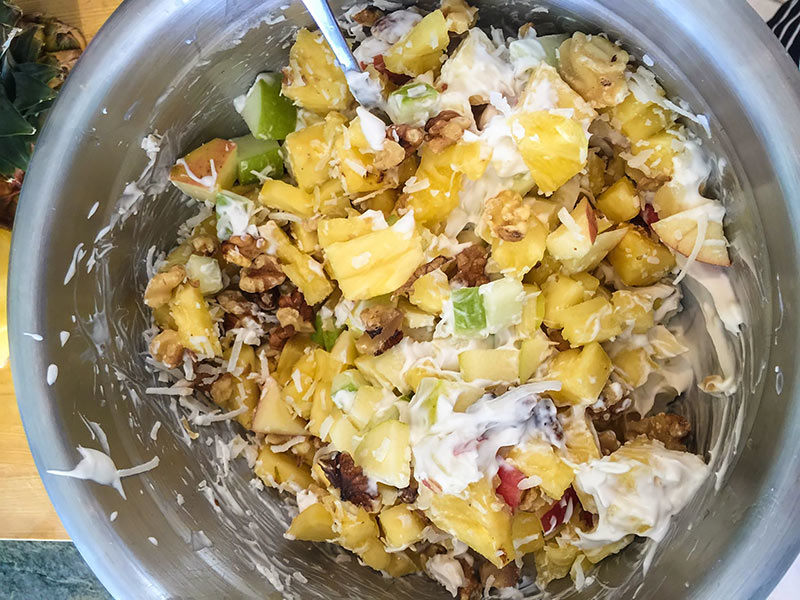 chefv-ambrosia-mixing-800p Vegan Ambrosia Salad - mixing